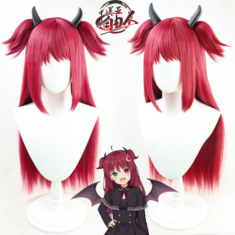 【自由人】vtuber虚拟偶像梦月萝娅cos假发彩虹社仿真头皮现货