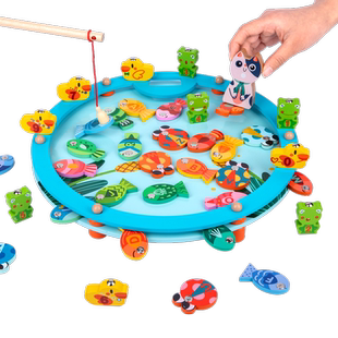 益智力早教动脑婴儿童钓鱼玩具磁性宝宝1一2岁半4精细动作3男女孩
