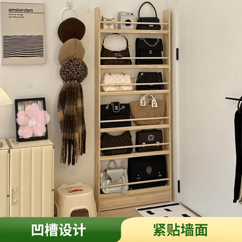 门后置物架落地家用夹缝收纳柜缝隙超窄包架杂物书籍架多层展示架