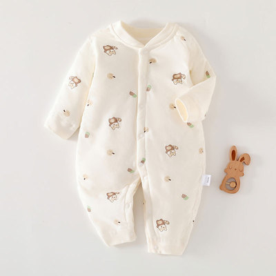 三折品牌清仓撤柜婴幼儿秋冬连体棉袄夹棉加厚棉衣40g薄棉服外套