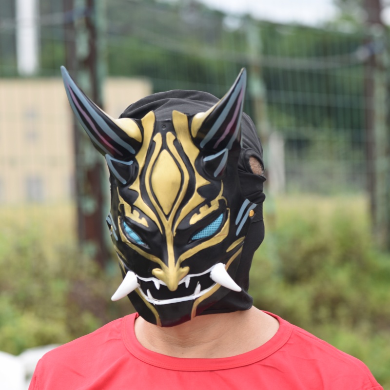 街头恶魔面具男女通用万圣节派对头套cosplay道具彩脸神魈