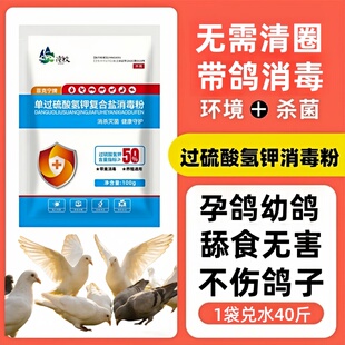 养殖场鸽舍鸽棚鸽笼杀菌消毒水 过硫酸氢钾鸽场消毒粉消毒液禽用