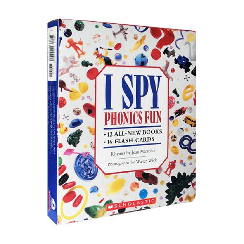 【正版书籍】视觉大发现系列I Spy Phonics Fun With Parent Letter and 16 Flash Cards 英文原版
