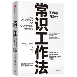 【正版书籍】常识工作法 马丁林斯特龙著 商业财富 高效不内卷的工作法 消减繁文缛节 回归商业常识 中信出版社图书