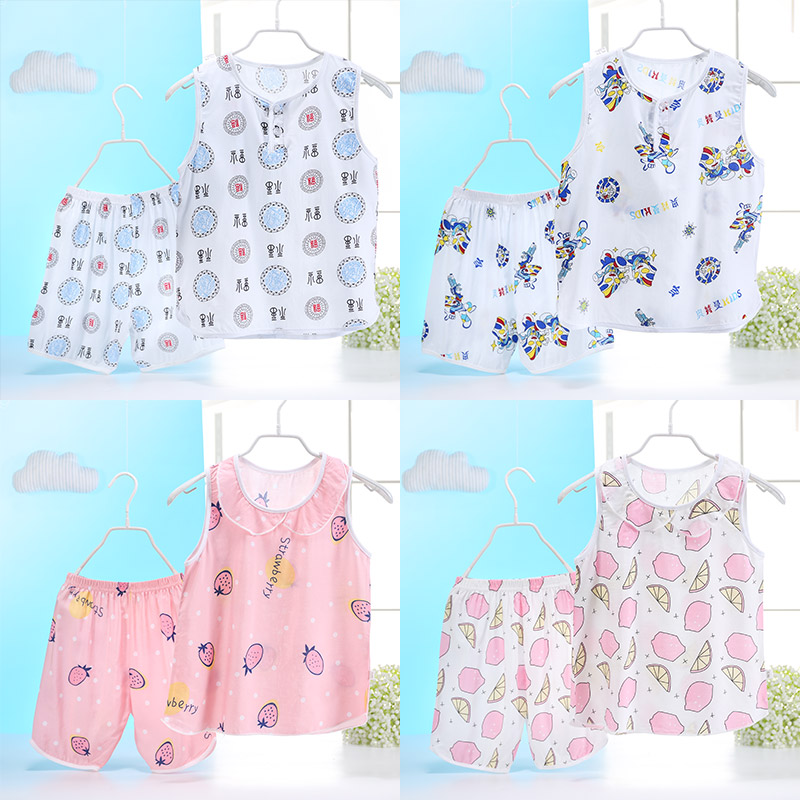 【買2送手表】兒童棉綢背心短褲套裝寶寶睡衣綿綢中大童家居服在類目 女士內衣/男士內衣/家居服, 睡衣上裝中 - 來自Buy2taobao.com提供專業的淘寶代購服務