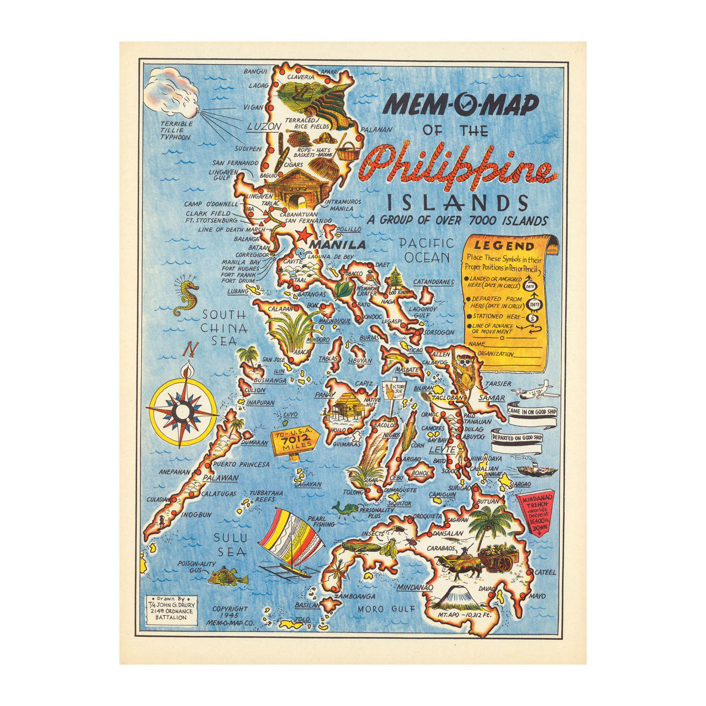 1945菲律宾群岛地图海报 Philippines海岛旅游风景复古插画墙画,家居饰品,现代装饰画,淘宝优惠券,粉丝福利购,淘宝优惠卷