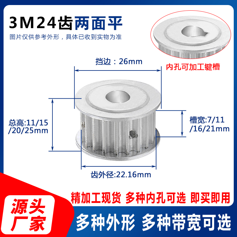 同步轮带轮致方现货精加工