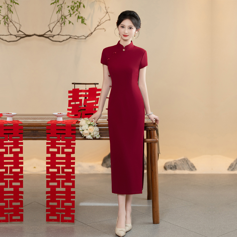 喜婆婆婚礼旗袍年轻秋款日常可穿