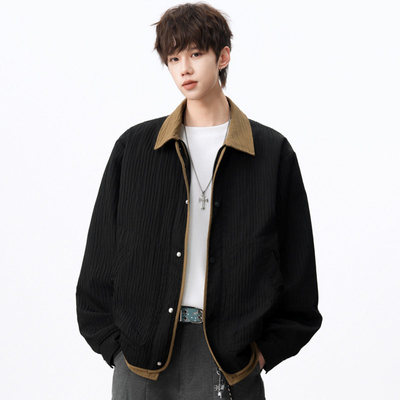 GBOY studio物空宋松街头暴发户bdls无界1807宽松假两件翻领夹克