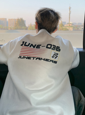 GBOY studio徐洛淇工作室旋律风车男装bdls无界重磅麂皮绒印花T恤