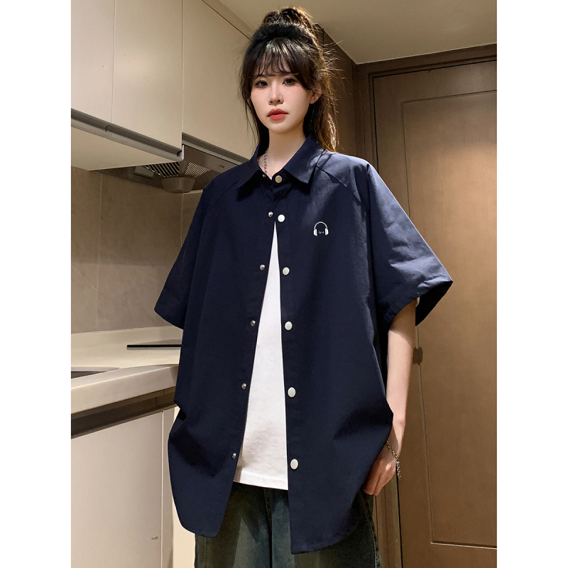 GBOY studio吕小虎goodbai徐洛淇工作室大码美式短袖衬衫