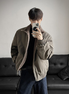 GBOY studio几物男装设计SHIJOIN情侣装两面穿座山雕棉衣大码外套