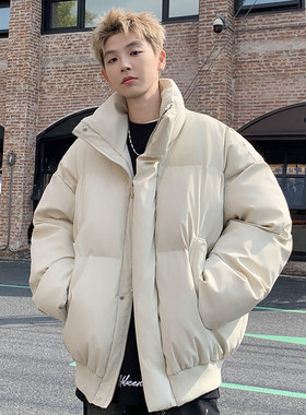 GBOY studio阿茶与阿古吕小虎物空宋松冬季clean短款立领PU皮棉服