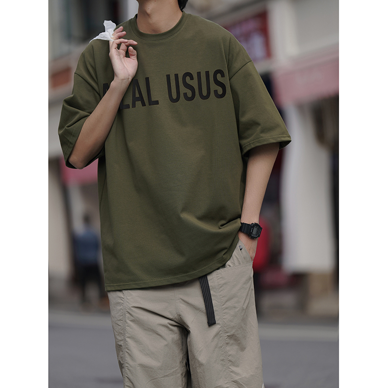 GBOYstudio短袖mansway亿万少年pso夜色文艺男260克纯棉T恤