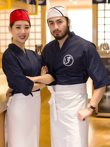 Японская стиль шеф -повара Инсталляция японская ресторанная одежда ресторан ресторан официант рабочая одежда для суши ресторан и обслуживание
