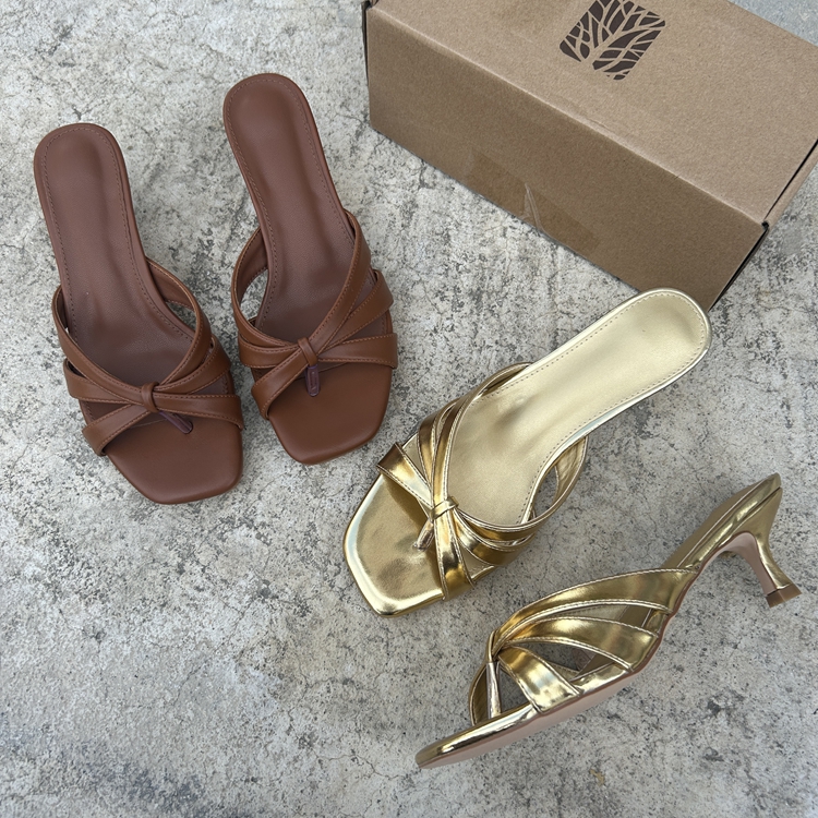 高跟休闲夹脚凉拖鞋女