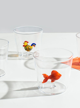 ichendorf 动物合集 2026年新款意大利玻璃杯咖啡杯平口杯手握杯