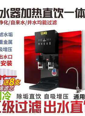 容峰净水器家用直饮加热一体机RO反渗透过滤器厨房自来水挂壁式饮
