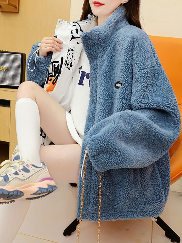 출산 코트 가을 겨울 겉옷 2024 새로운 가역 벨벳 두꺼운 카디건 스웨터 드레싱 가이드 윈드 브레이커 여성