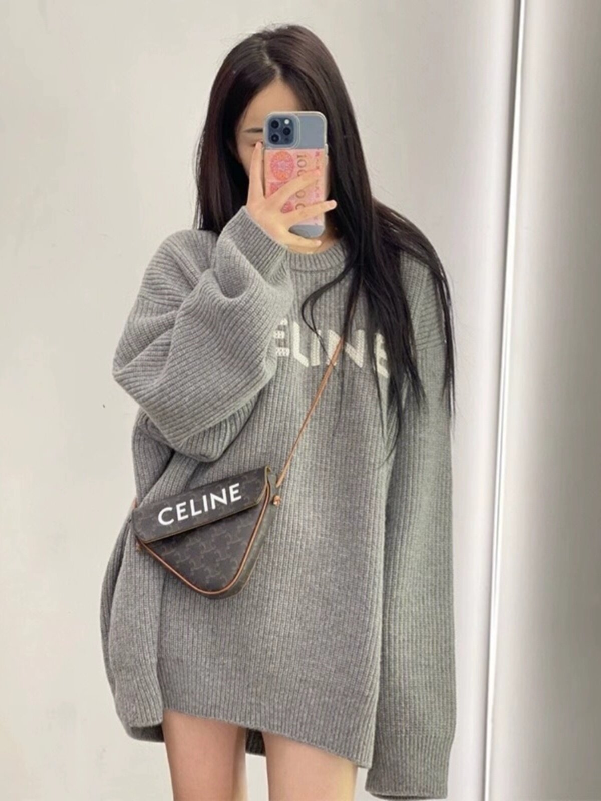 출산 스웨터 봄 가을 2024 여성을 위한 바닥 가을 탑이 있는 새로운 스타일의 느슨한 게으른 스타일 스웨터