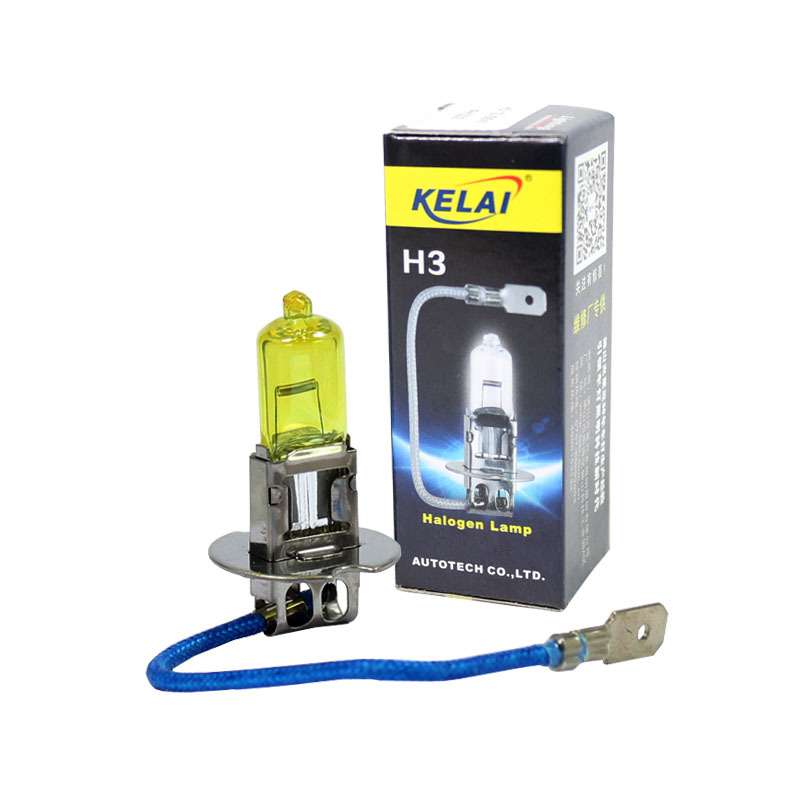 佛山克莱H3汽车灯泡黄金眼黄金眼汽车灯泡柠檬黄防雾灯12v 55w