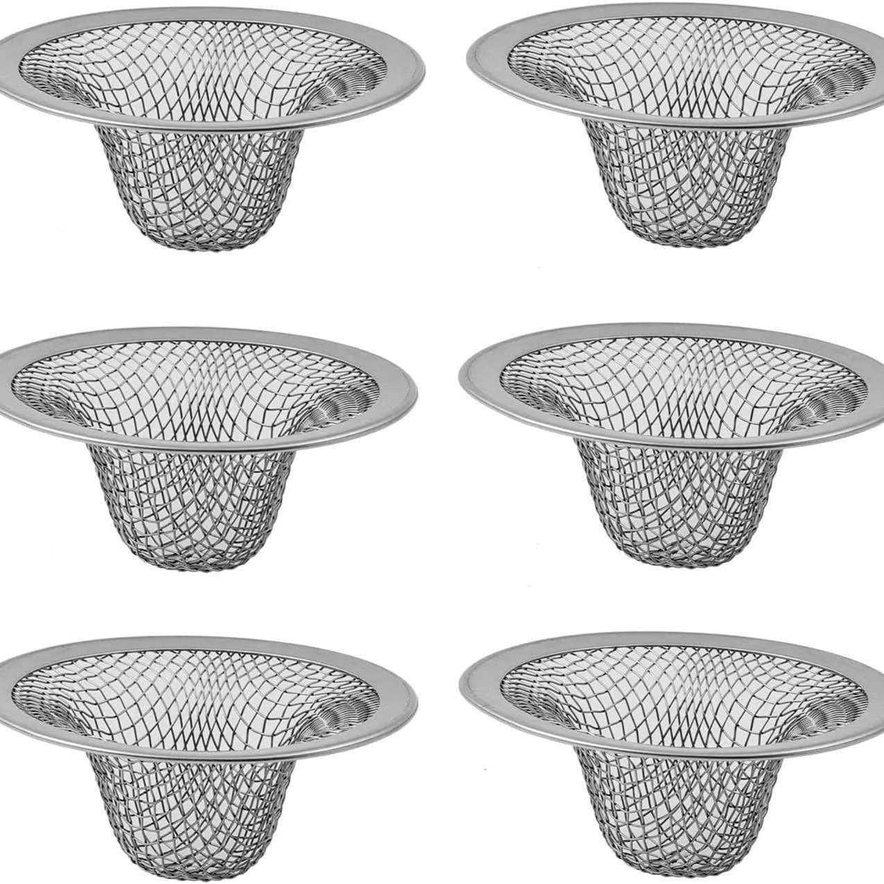 6-Pack Bathroom Mesh Sink Drain Strainer 厨房浴室地漏