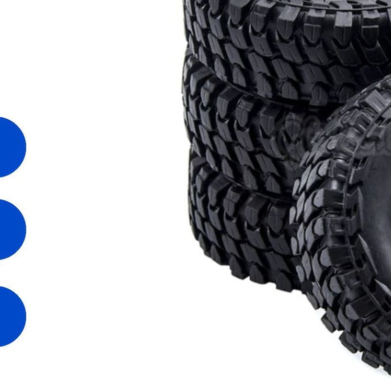 仿真模型车axial scx24金属轮毂带轮胎55mm玩具车轮胎