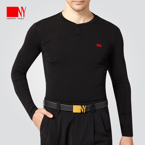 NY纳艺上衣男摩登舞拉丁舞练功服