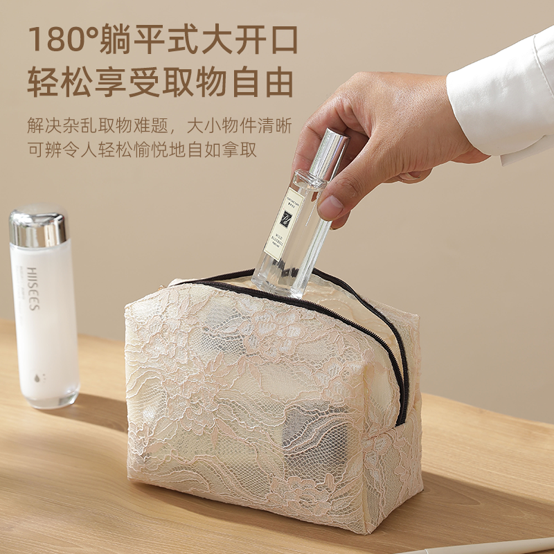 新款蕾丝化妆包女精致网纱口红包
