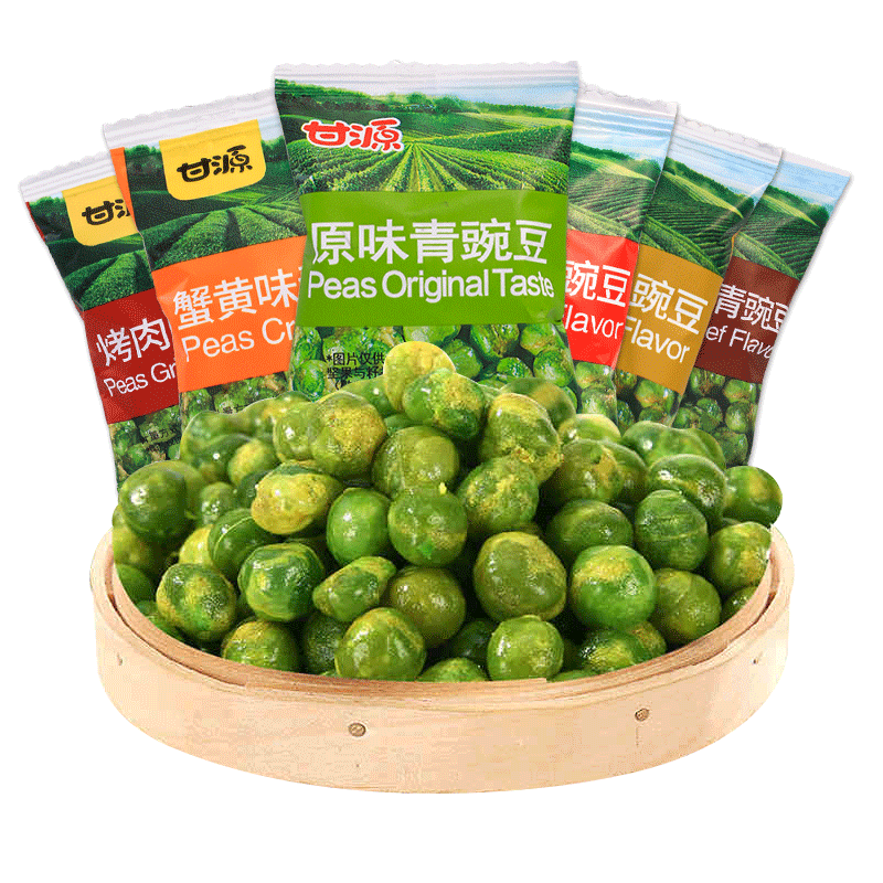 甘源牌蒜香青豌豆蟹黄味香辣味青