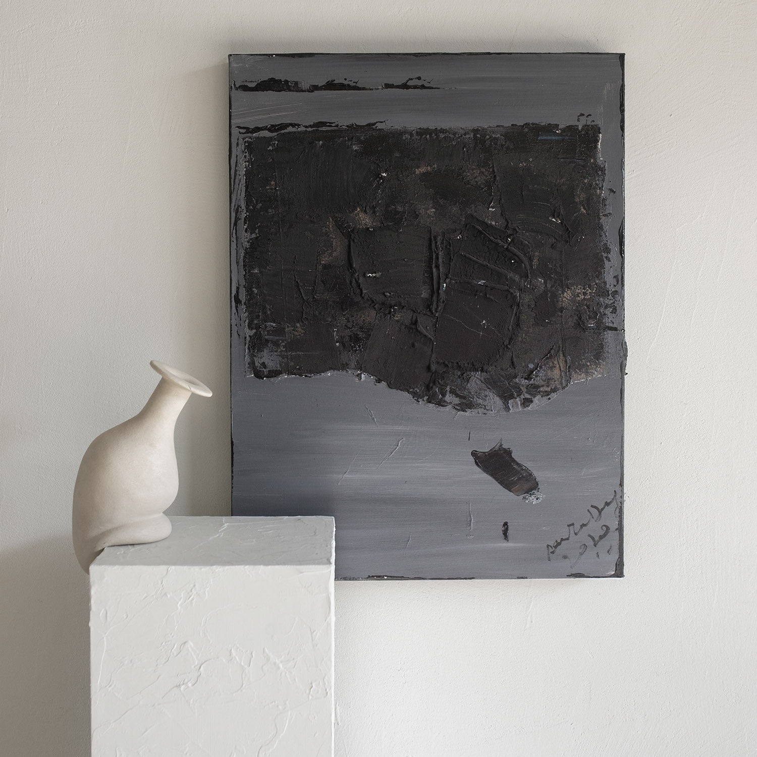 【已售】jellypaint原作孤品《空岛》| 侘寂风手绘抽象油画肌理画