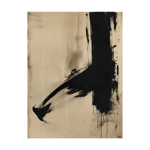 Jellypaint原创《静水深流》| 新中式抽象艺术装饰画客厅小众挂画