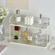 ins透明双层收纳架房间卧室桌面香水化妆品整理架护肤品置物架