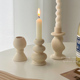 北欧ins复古素胚陶瓷烛台香薰蜡烛台座欧式 餐桌浪漫氛围感摆件