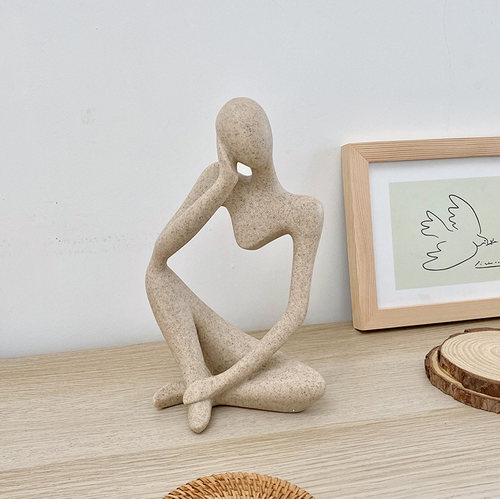 ins小众抽象人物思考者装饰摆件