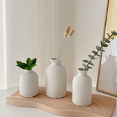 ins素胚粗陶迷你小花瓶欧式 饰摆件干花陶瓷插花瓶花器 客厅桌面装