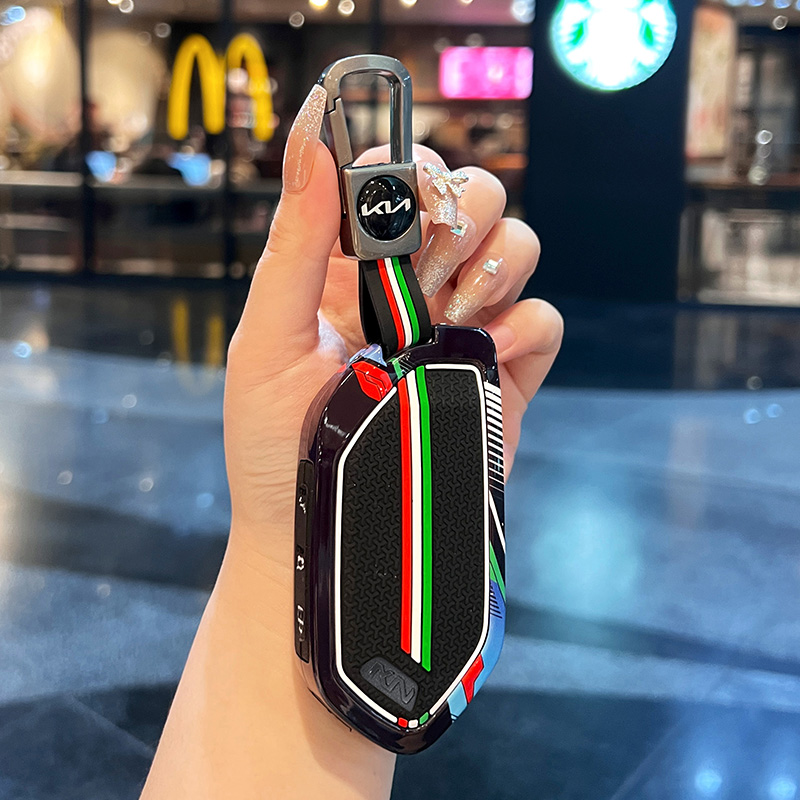 适用5~9键新KIA起亚EV9钥匙套GT-Line嘉华530汽车夜光钥匙包壳扣