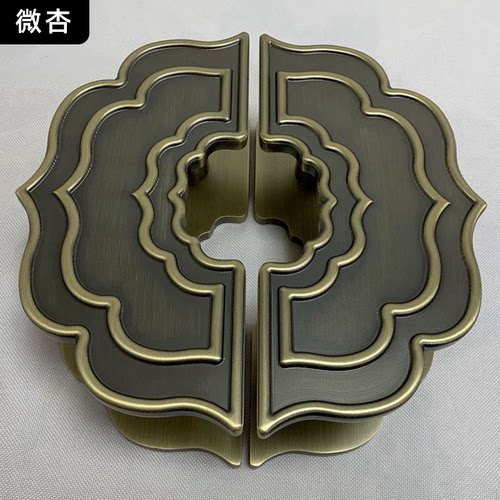 新中式半圆玻璃门拉手