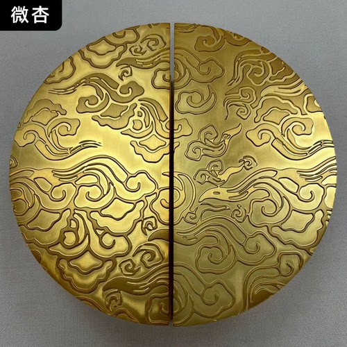 新中式半圆玻璃门拉手