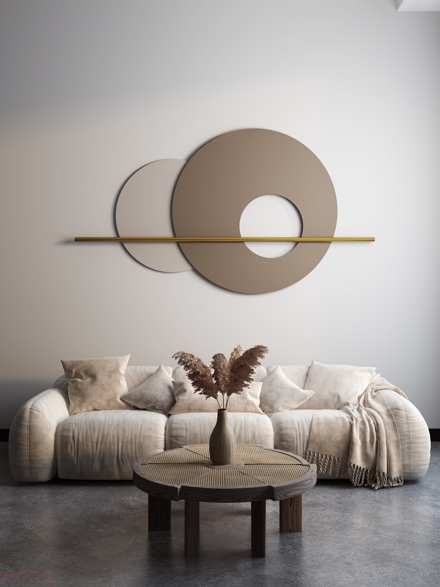 现代轻奢墙面装饰客厅沙发背景墙墙饰挂饰立体金属铁艺壁饰壁挂