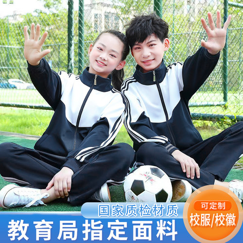 藏黑色春秋中小学生校服红色班服运动服团体服毕业季学生聚会套装