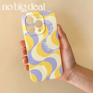 NoBigDeal [香芋/草莓 奶油波浪手机壳]  原创拼色iphone保护壳