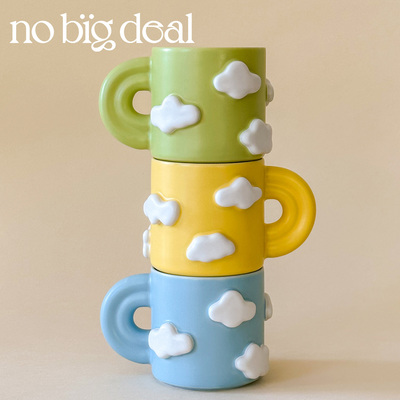 nbd胖乎乎手工陶瓷云朵马克杯