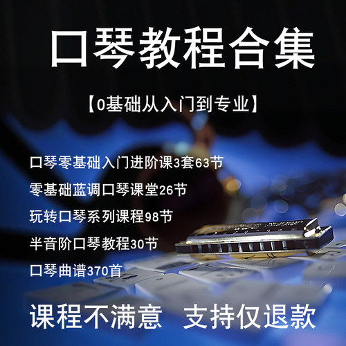 自学口琴入门视频教程曲子简谱经典成人高阶课程新手蓝调教学课