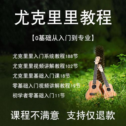 尤克里里ukulele零基础入门视频教程课程进阶网课专业课独奏系统