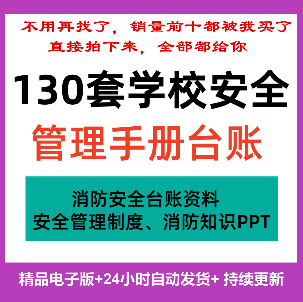 中小学学校安全管理工作制度汇编手册PPT消防校园管理制度台账