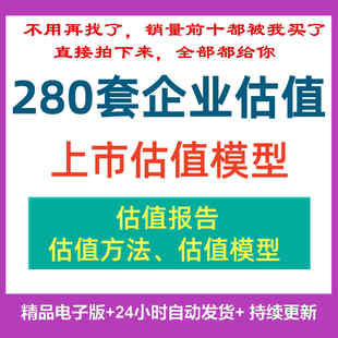 企业估值报告资料VC投资创业上市公司融资PE估值模型财务评估方法