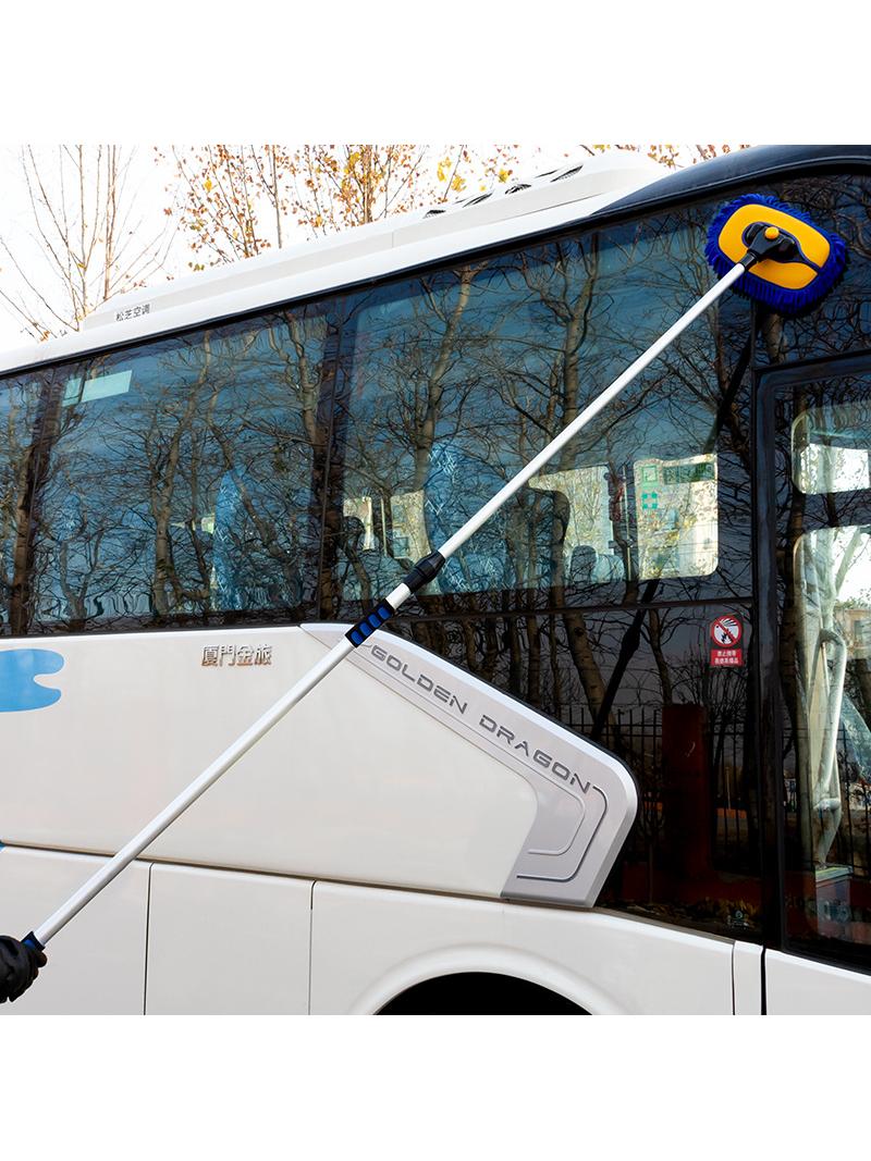 大货车洗车拖把专用加厚加粗刷子擦汽车大客车用长杆可伸缩工具套