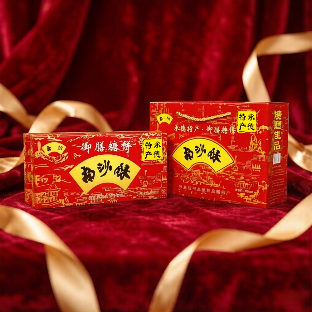 承德特产平泉南沙酥御膳糖饼八沟糖饼手工糕点甜点450g*2盒礼盒装