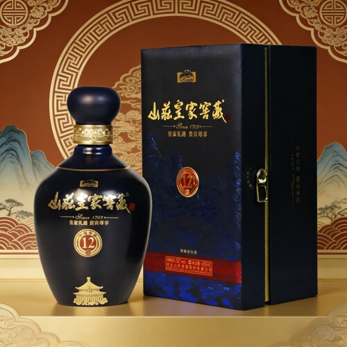 承德特产平泉山庄皇家窖藏12 浓香型纯粮白酒52度450ml整箱高度酒
